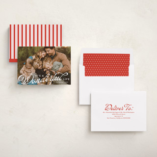 This is a snow photo christmas cards with standard by Susan Asbill called these wonderful things printing on recycled smooth signature in standard