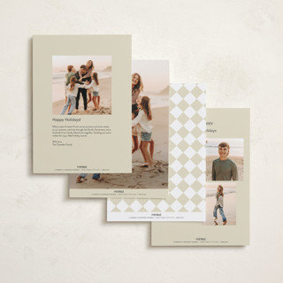This is a vanilla cream photo christmas cards with standard by Cass Loh called cover printing on recycled smooth signature in standard