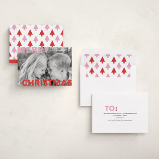 This is a candy cane photo christmas cards with standard by Angela Thompson called merry & bold printing on recycled smooth signature in standard