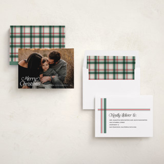 This is a snowberry photo christmas cards with standard by Pixel and Hank called basics printing on recycled smooth signature in standard