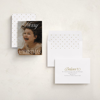 This is a snowflake photo christmas cards with standard by Julie Ley called beautiful christmas printing on recycled smooth signature in standard