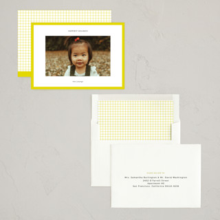 This is a citron photo christmas cards with standard by Wendy Chung called classic border printing on recycled smooth signature in standard