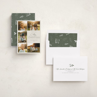 This is a fir photo christmas cards with standard by Benita Crandall called yuletide printing on recycled smooth signature in standard