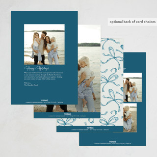 This is a snowball photo christmas cards with standard by Paper Sun Studio called baubles and bows printing on recycled smooth signature in standard