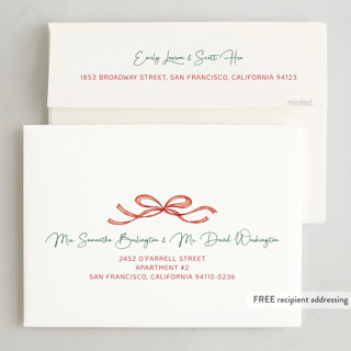 This is a fruitcake photo christmas cards with standard by Paper Sun Studio called baubles and bows printing on recycled smooth signature in standard