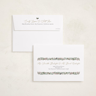 This is a mulled wine photo christmas cards with standard by Susan Moyal called holly & pine printing on recycled smooth signature in standard