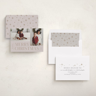 This is a sandstone photo christmas cards with standard by Pixel and Hank called pair printing on recycled smooth signature in standard