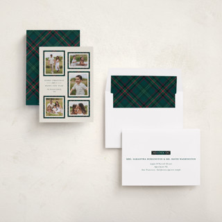 This is a juniper photo christmas cards with standard by Erica Krystek called plaid gallery printing on recycled smooth signature in standard