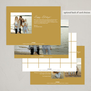 This is a golden photo christmas cards with standard by Kasia Labocki called holiday duo printing on recycled smooth signature in standard