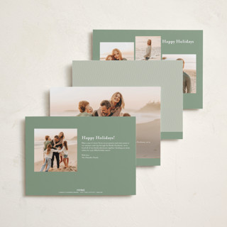 This is a holly jolly photo christmas cards with standard by Alston Foster called merry striped frame printing on recycled smooth signature in standard