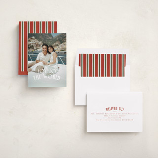 This is a blizzard photo christmas cards with standard by Wildfield Paper Co called capri printing on recycled smooth signature in standard