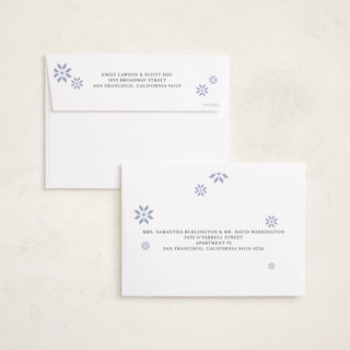 This is a periwinkle photo christmas cards with standard by Annie Chan called endless joy printing on recycled smooth signature in standard