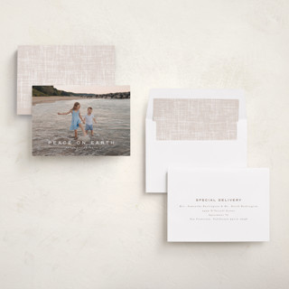 This is a cotton photo christmas cards with standard by chocomocacino called thiples printing on recycled smooth signature in standard