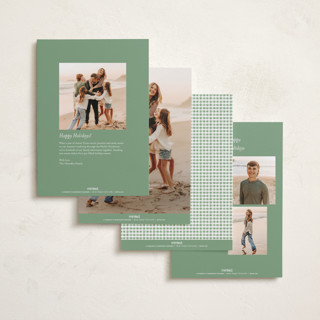 This is a pistachio photo christmas cards with standard by Bayberry Kate called alpine printing on recycled smooth signature in standard