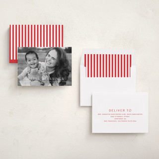 This is a snow photo christmas cards with standard by Kristie Kern called brightest blessings printing on recycled smooth signature in standard