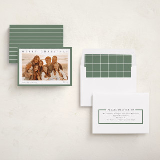 This is a pine photo christmas cards with standard by Chris Griffith called holiday feels printing on recycled smooth signature in standard