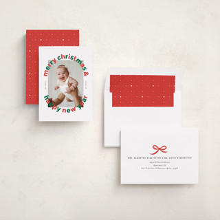 This is a festive photo christmas cards with standard by Erica Krystek called merry arc printing on recycled smooth signature in standard