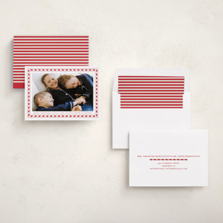 This is a candy cane photo christmas cards with standard by Alston Foster called sweet peppermint frame printing on recycled smooth signature in standard