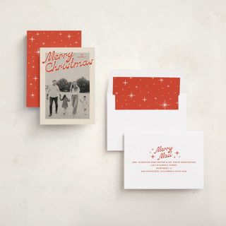 This is a candy cane photo christmas cards with standard by Ekko Studio called nostalgia printing on recycled smooth signature in standard