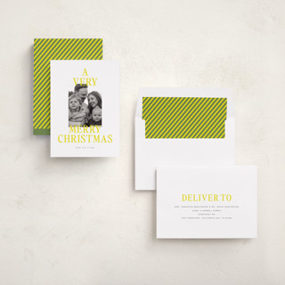 This is a lemon photo christmas cards with standard by Sara Hicks Malone called a very merry christmas printing on recycled smooth signature in standard