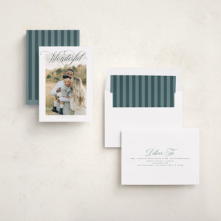 This is a blue spruce photo christmas cards with standard by Heather Cairl called just wonderful printing on recycled smooth signature in standard