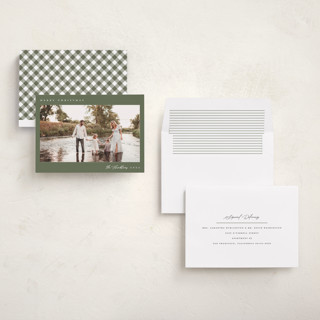 This is a fir photo christmas cards with standard by Emily Sabol Goss called simply stated printing on recycled smooth signature in standard