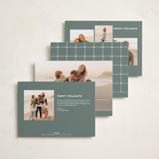 This is a fir photo christmas cards with standard by Wildfield Paper Co called winter daisy printing on recycled smooth signature in standard