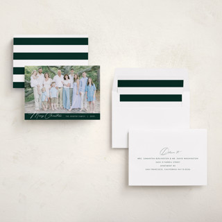 This is a emerald photo christmas cards with standard by Nicoletta Savod called glamour printing on recycled smooth signature in standard