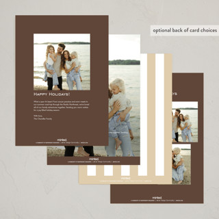 This is a chestnut photo christmas cards with standard by Ekko Studio called modern editorial printing on recycled smooth signature in standard