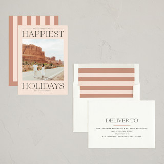This is a candied grapefruit photo christmas cards with standard by Ekko Studio called modern editorial printing on recycled smooth signature in standard