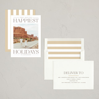 This is a chestnut photo christmas cards with standard by Ekko Studio called modern editorial printing on recycled smooth signature in standard