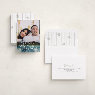 This is a snow photo christmas cards with standard by Everett Paper Goods called treacle printing on recycled smooth signature in standard