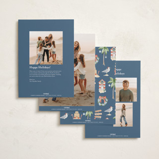 This is a sea salt photo christmas cards with standard by Sarah Knight called beach holidays printing on recycled smooth signature in standard