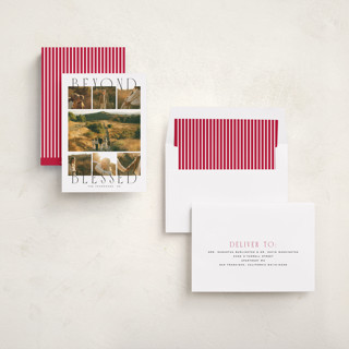 This is a snow photo christmas cards with standard by Amy Kross called tribute printing on recycled smooth signature in standard