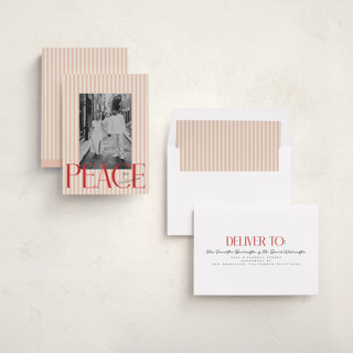 This is a blush photo christmas cards with standard by Vera Lim called pace printing on recycled smooth signature in standard