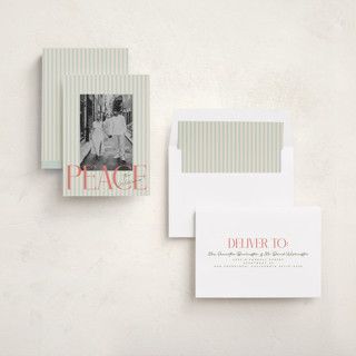 This is a wintermint photo christmas cards with standard by Vera Lim called pace printing on recycled smooth signature in standard