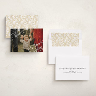 This is a snow photo christmas cards with standard by Stacy Maalouf called let heaven & nature sing printing on recycled smooth signature in standard