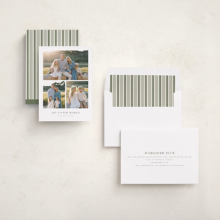 This is a cedar photo christmas cards with standard by Wildfield Paper Co called pinion printing on recycled smooth signature in standard