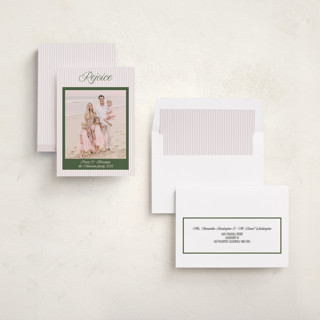 This is a petal photo christmas cards with standard by Lottie Aldarwish called blessed peace printing on recycled smooth signature in standard