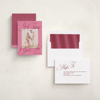 This is a gumdrop photo christmas cards with standard by Megan Davis called praline printing on recycled smooth signature in standard