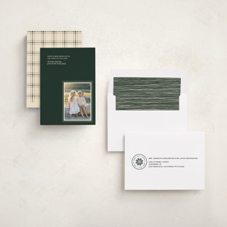 This is a pine photo christmas cards with standard by Annie Clark called perfectly framed printing on recycled smooth signature in standard