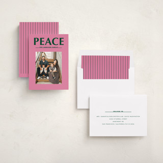 This is a candy photo christmas cards with standard by Baumbirdy called big peace printing on recycled smooth signature in standard