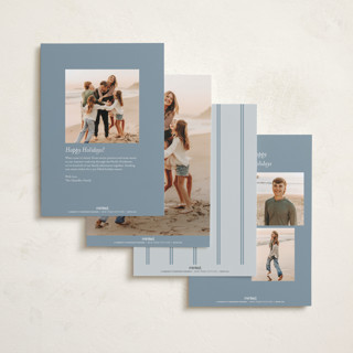 This is a winter sky photo christmas cards with standard by Rebecca Durflinger called evergreen garlands printing on recycled smooth signature in standard