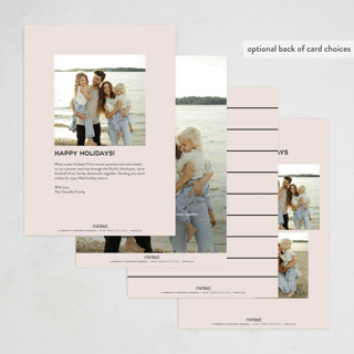 This is a winter rose photo christmas cards with standard by Ashley Iwafuchi called simple greeting printing on recycled smooth signature in standard