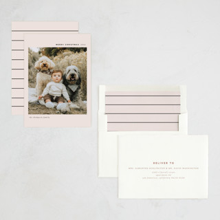 This is a winter rose photo christmas cards with standard by Ashley Iwafuchi called simple greeting printing on recycled smooth signature in standard