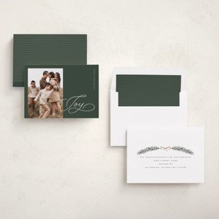 This is a pine photo christmas cards with standard by Michelle Taylor called pure joy printing on recycled smooth signature in standard