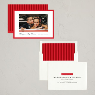 This is a poinsettia photo christmas cards with standard by Amy Kross called kennedy printing on recycled smooth signature in standard
