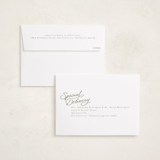 This is a snow photo christmas cards with standard by Everett Paper Goods called retro slant printing on recycled smooth signature in standard