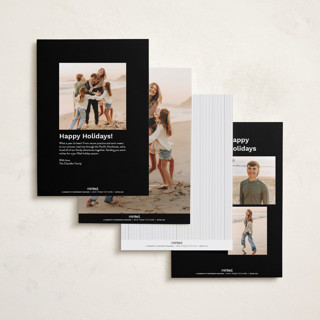 This is a snow photo christmas cards with standard by Design Lotus called holiday in type printing on recycled smooth signature in standard