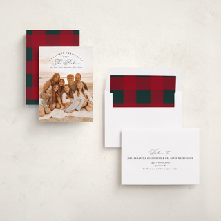 This is a midnight photo christmas cards with standard by Erica Krystek called arched type printing on recycled smooth signature in standard